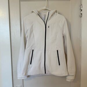 White Lululemon hooded zip up jacket